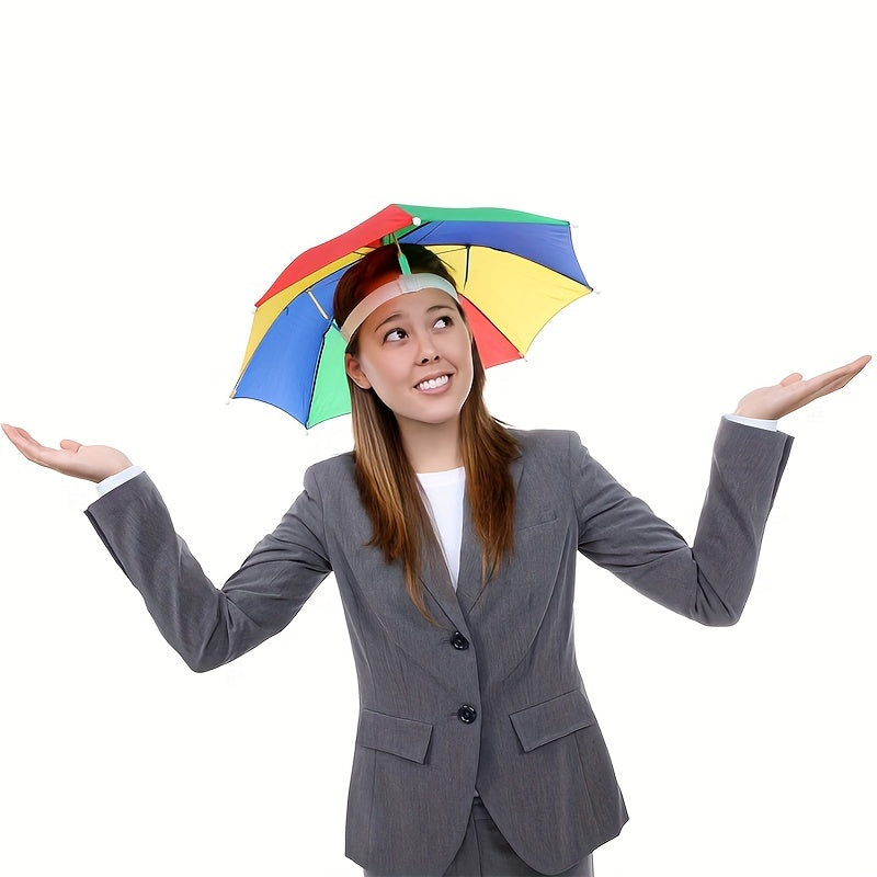 Rainbow-colored Beach Party Hat - 52cm, Hands-free, Fun And Colorful Halloween Christmas Gift