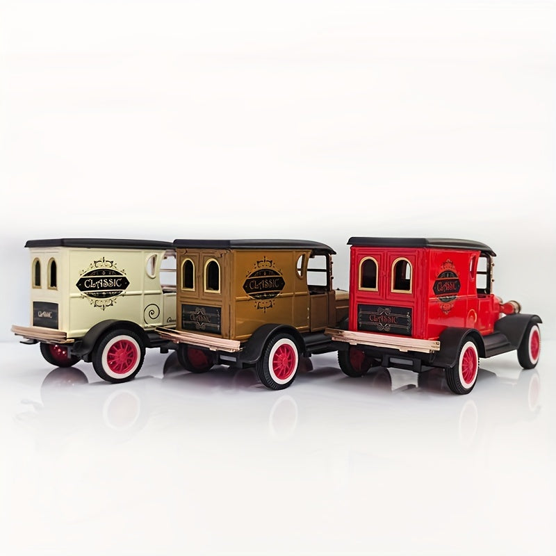 Retro Era 1:32 Alloy T-shaped Vintage Old Car Model Toy - Reversing Nostalgic Toy Car - Birthday, Christmas, Holiday Gift