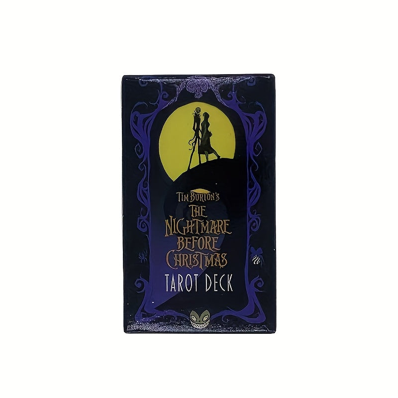 Disney Christmas Horror Night Skull Jack & Sally Tarot Card Party Gift Card for Valentine'S Day, New Year, and Birthday Party Events, Beginner Divination Tarot Card Game Card Set Party Gifts