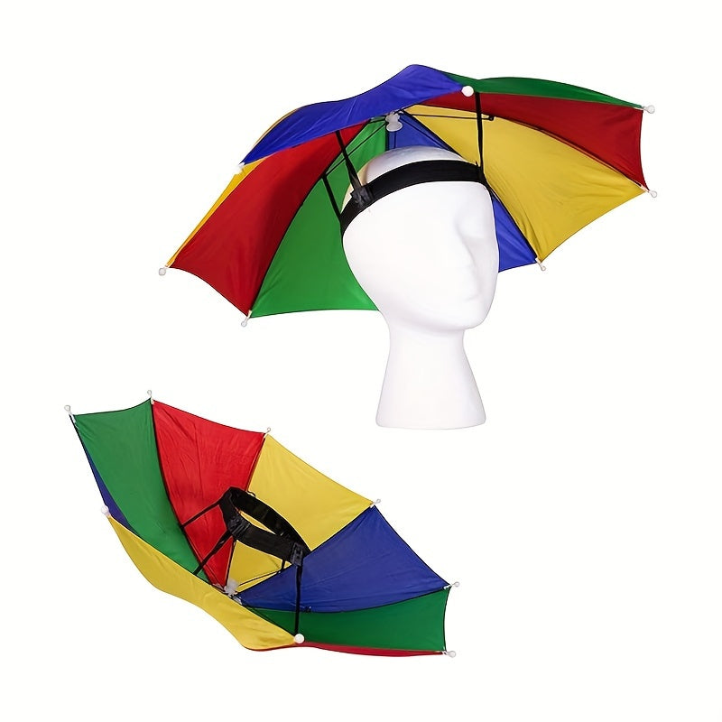 Rainbow-colored Beach Party Hat - 52cm, Hands-free, Fun And Colorful Halloween Christmas Gift