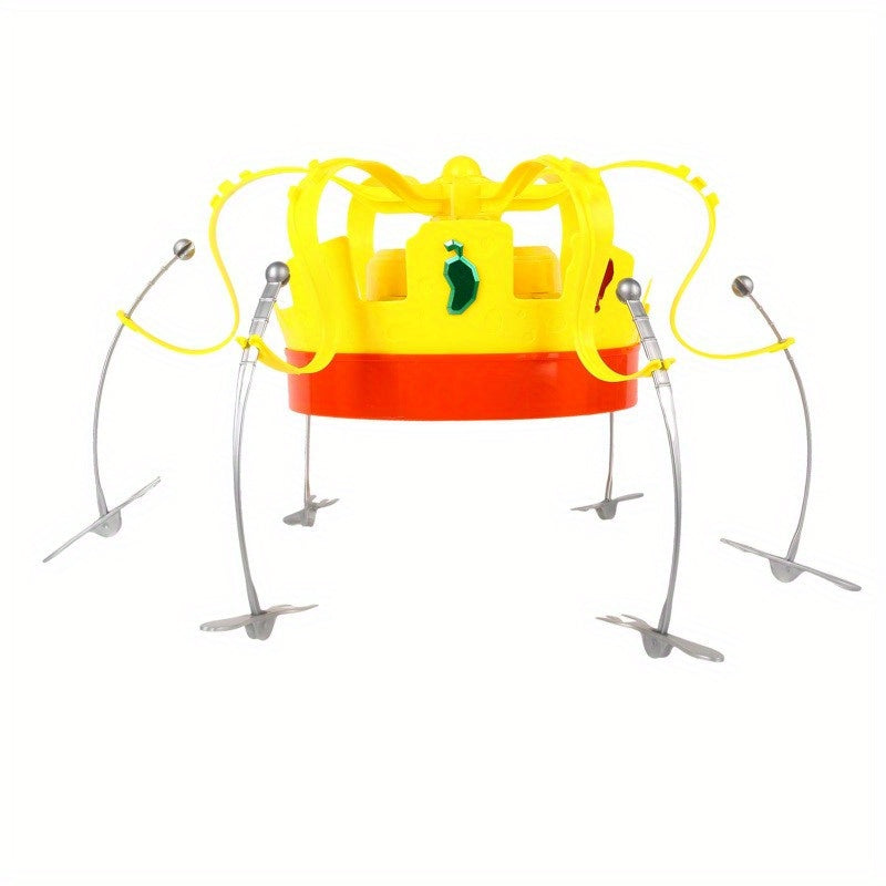 Crown Shape Rotating Food Hat Eat the Spinning Snacks Before the Music Stops for Children Play Cartoon Hat