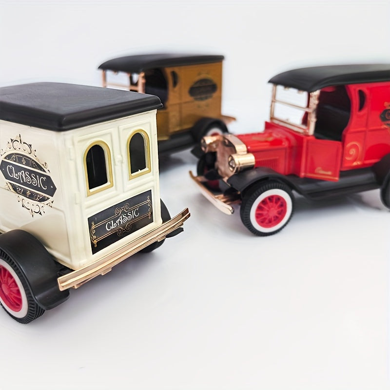 Retro Era 1:32 Alloy T-shaped Vintage Old Car Model Toy - Reversing Nostalgic Toy Car - Birthday, Christmas, Holiday Gift