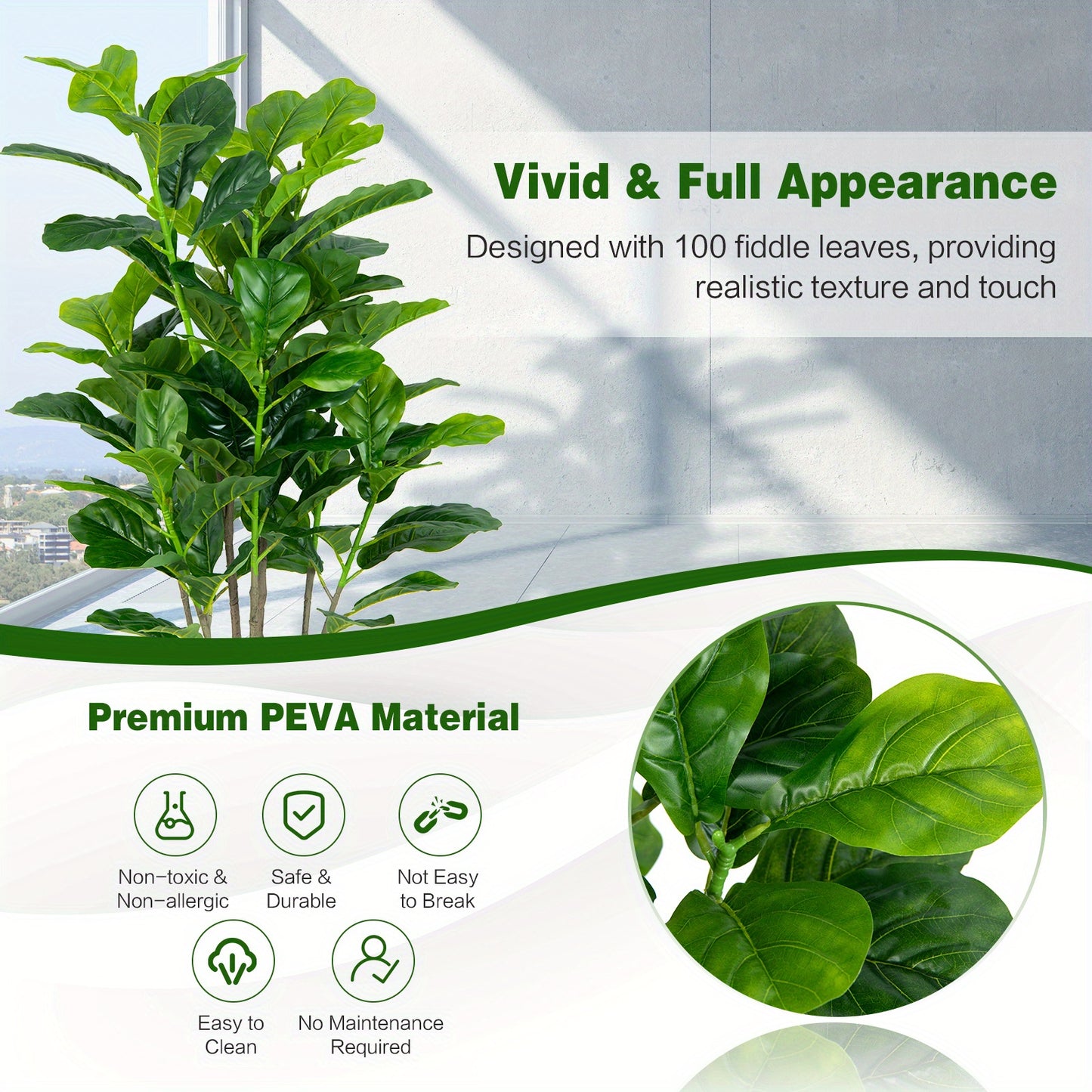 Ensemble de 2 arbres artificiels Lifezeal de 51 pouces pour l'int¨¦rieur et l'ext¨¦rieur