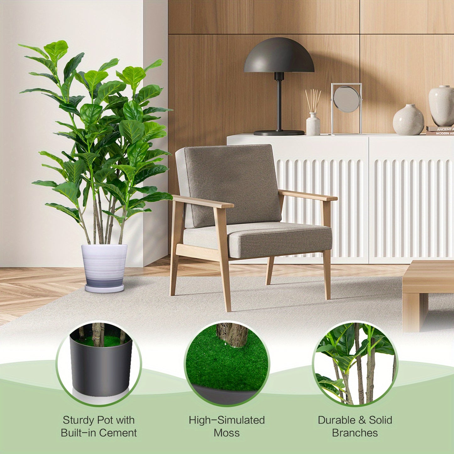 Ensemble de 2 arbres artificiels Lifezeal de 51 pouces pour l'int¨¦rieur et l'ext¨¦rieur