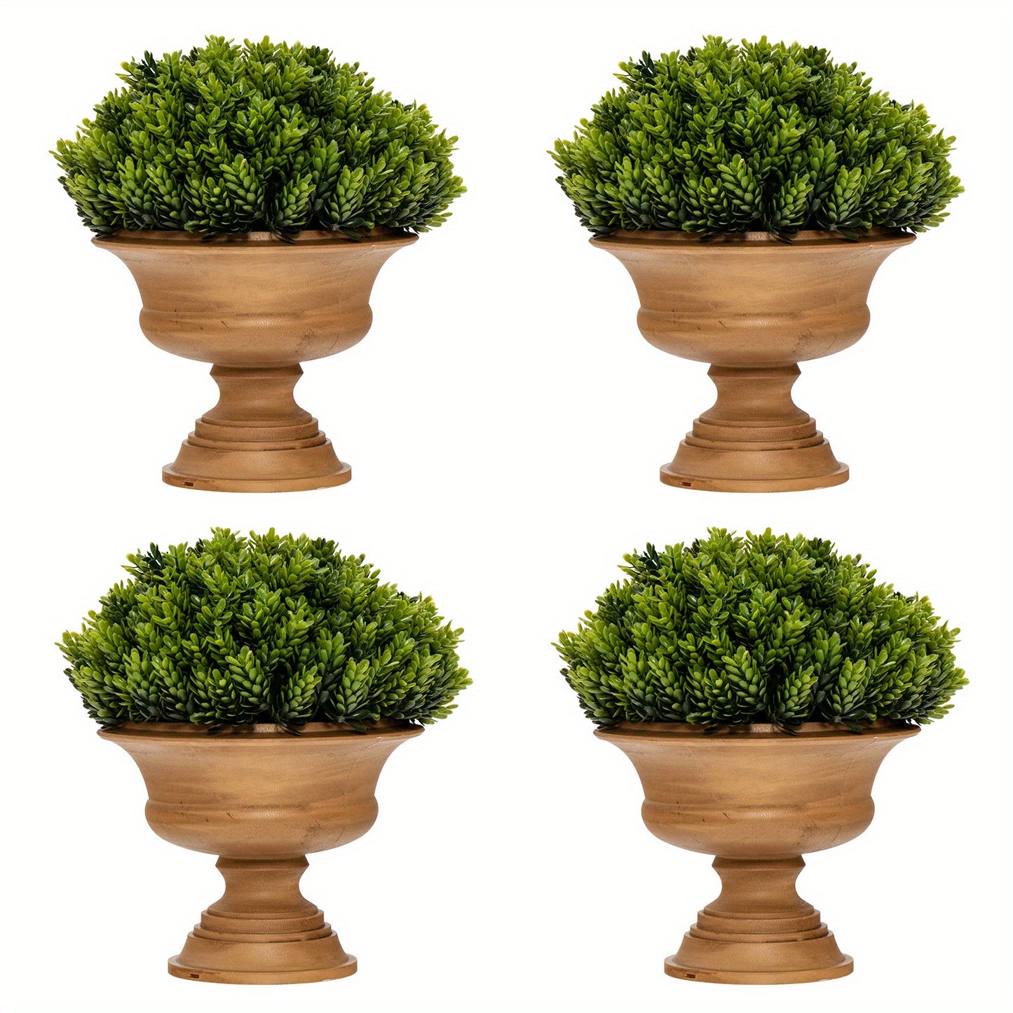 Lifezeal Lot de 4 plantes artificielles en pot - Mini plantes vertes d¨¦coratives pour l'int¨¦rieur