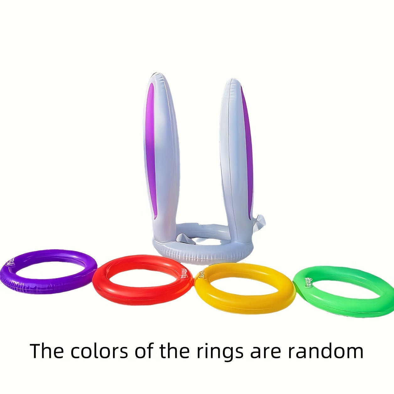 5pcs\u002Fset Inflatable Bunny Ear Hats and Ring Toss Set, Creative and Funny Activity Props for Family Gatherings and Holiday Events