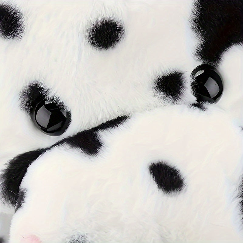 1 cow hat, ear movement jumping pop-up assault hat, plush holiday role-playing costume fun gift