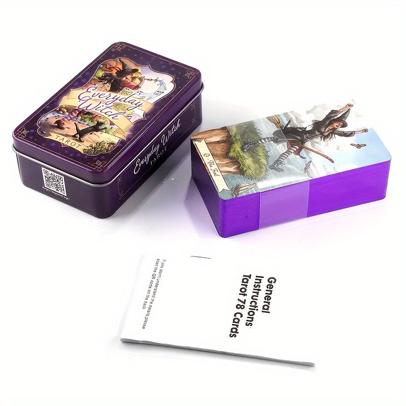 For Ages 14 and Up, Gilded Edges Everyday Witch Tarot Deck: Standard Role-Playing Game