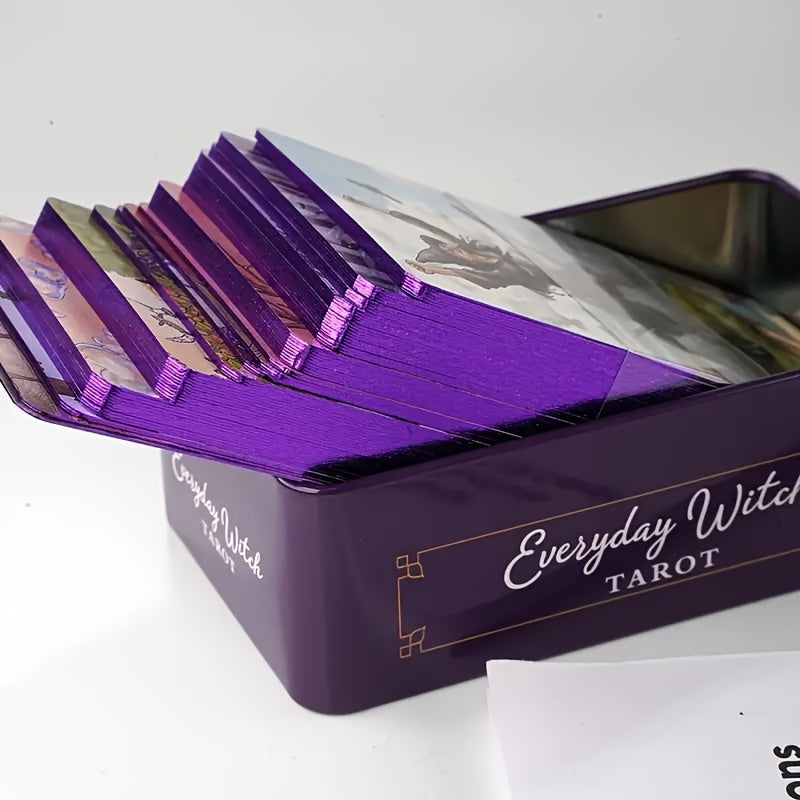 For Ages 14 and Up, Gilded Edges Everyday Witch Tarot Deck: Standard Role-Playing Game