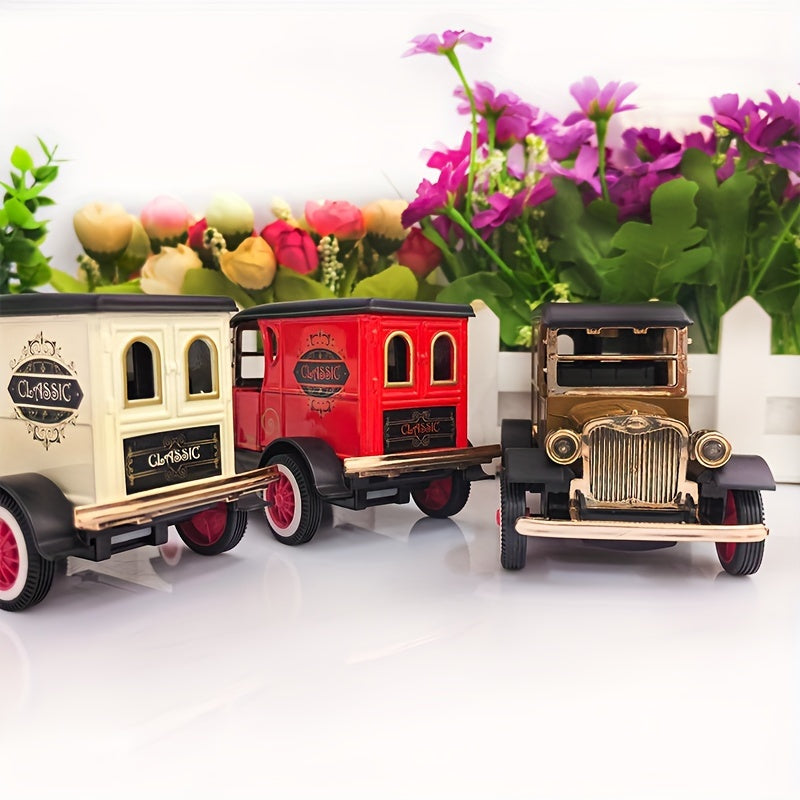 Retro Era 1:32 Alloy T-shaped Vintage Old Car Model Toy - Reversing Nostalgic Toy Car - Birthday, Christmas, Holiday Gift
