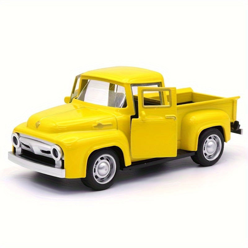 Simulation 1:32 Alloy Vintage Pickup Truck Model Children's Toys Automobile Pendulum Parts Huili Car Model Boy Toys Christmas, Halloween Gift for winter