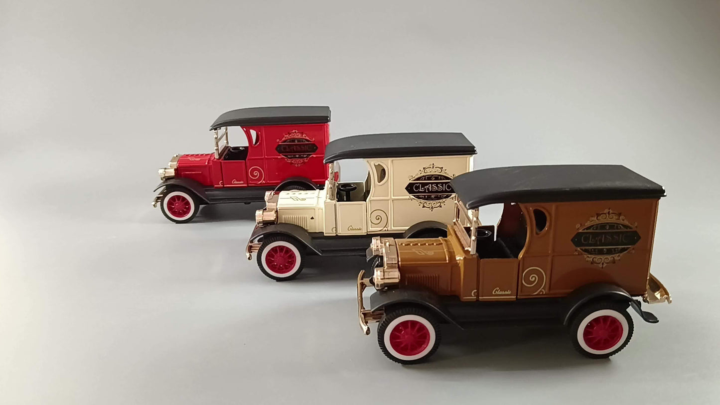 Retro Era 1:32 Alloy T-shaped Vintage Old Car Model Toy - Reversing Nostalgic Toy Car - Birthday, Christmas, Holiday Gift