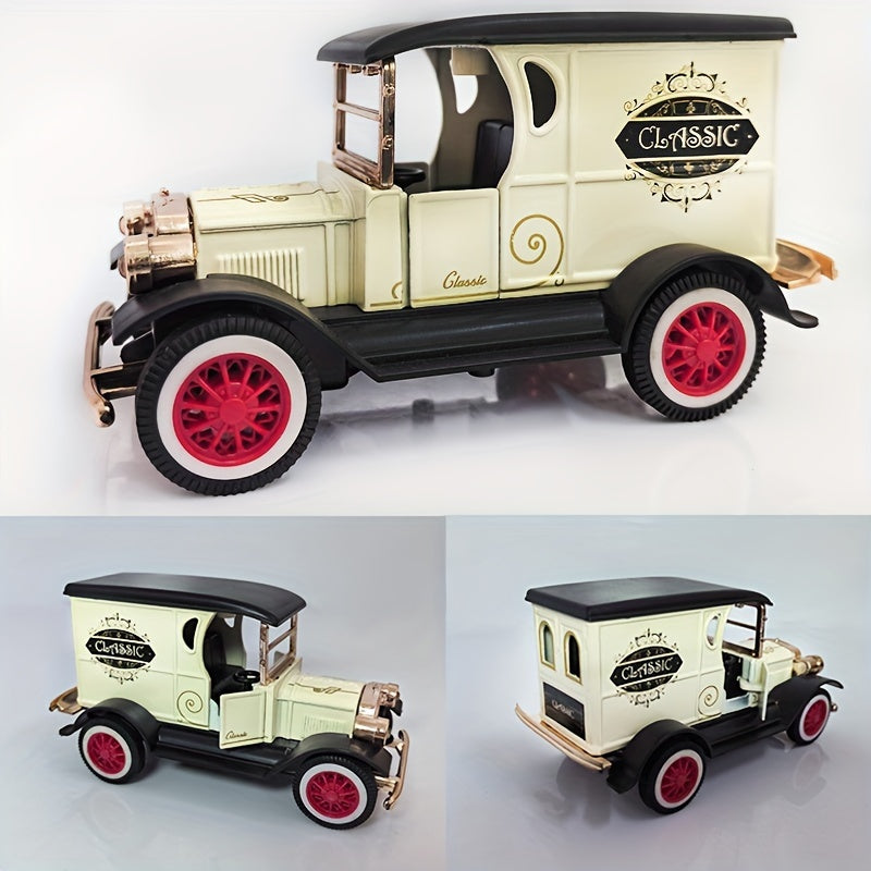 Retro Era 1:32 Alloy T-shaped Vintage Old Car Model Toy - Reversing Nostalgic Toy Car - Birthday, Christmas, Holiday Gift