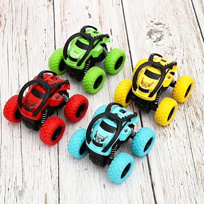 Four-Wheel Drive Inertia Toy Monster Truck That Can Be Pulled Back, 360° Rotating Stunt Car Toy for Valentine'S Day Party Birthday Gifts.