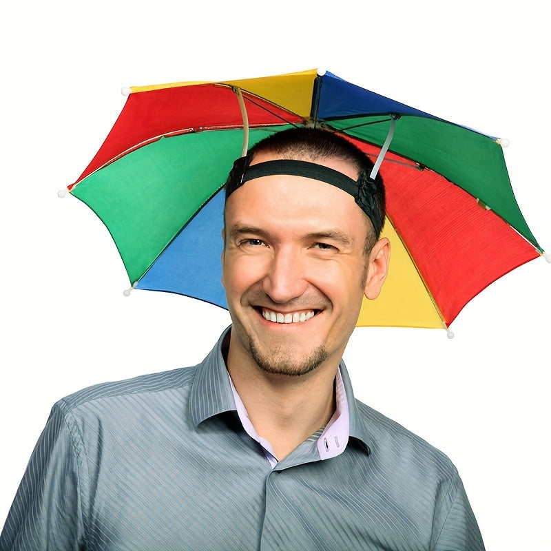 Rainbow-colored Beach Party Hat - 52cm, Hands-free, Fun And Colorful Halloween Christmas Gift