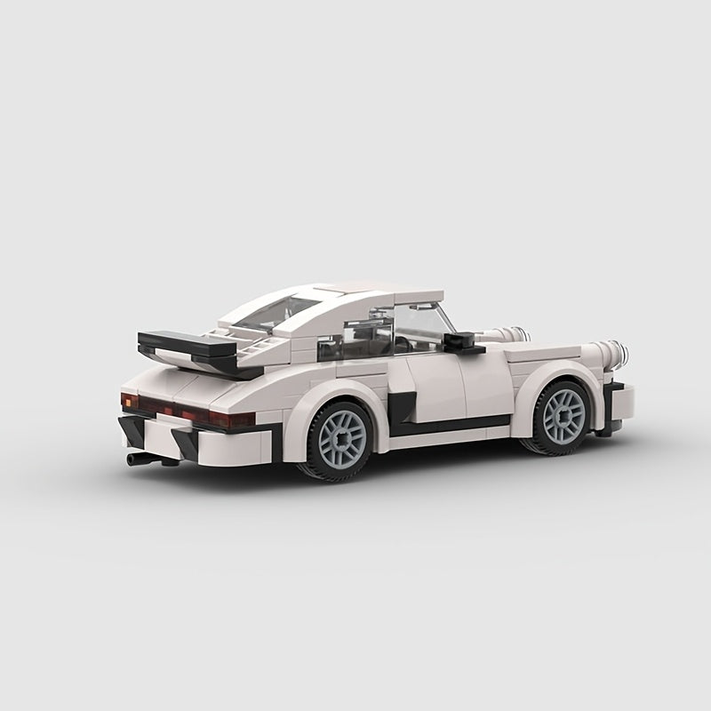 196pcs sports car building blocks, boys' toys, white racing car building blocks, decorative toys, collectible car models, Easter, Children's Day and birthday gifts for children aged 6 and above.