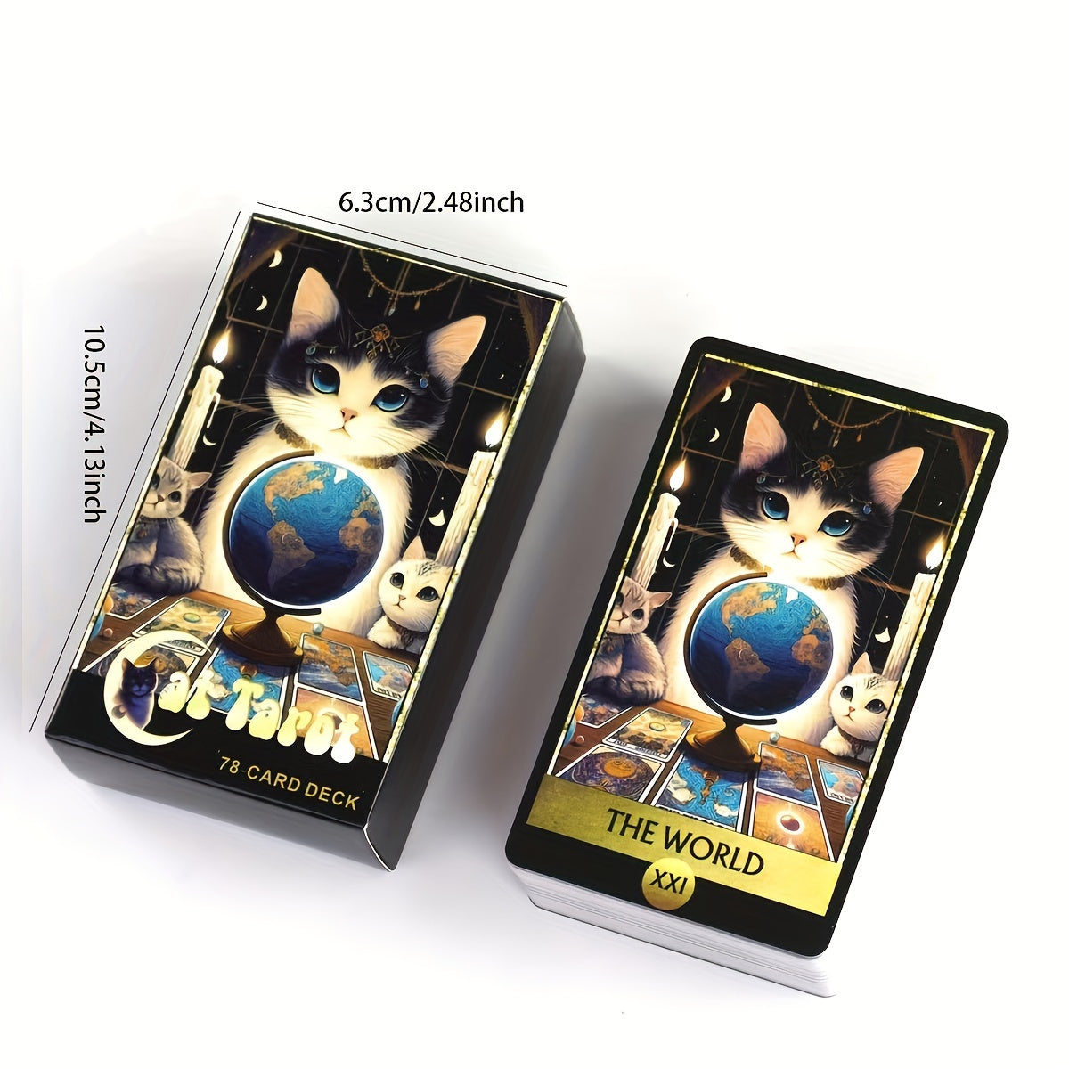 Cat Tarot Deck of 78 Cards: an Adventurous Set for Ages 14 And Up, Featuring The Majesty of The Cat King.
