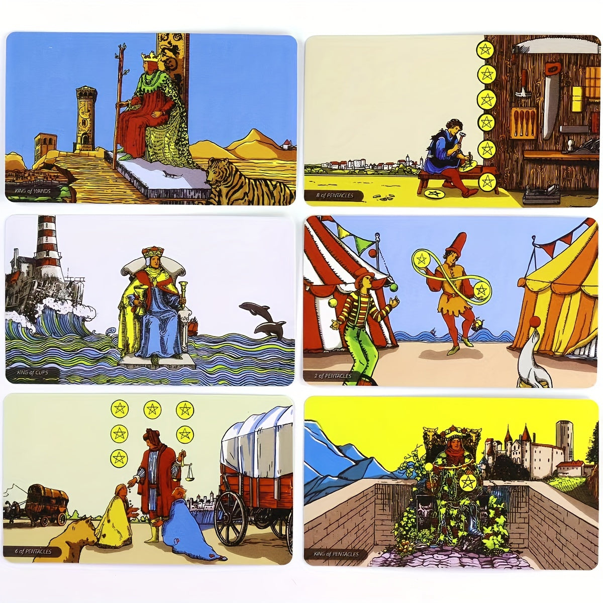 Premium Paper Full-View Knight Edition RWS Panorama Tarot Cards - Game & Accessory