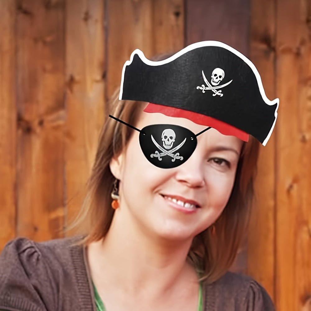 21pcs Pirate Party Favors Set 21pcs Pirate Party Favors Set, Plastic Pirate Costume Accessories, with 7 Pirate Hats, 7 Eye Masks, 7 Toy Swords, for Role Play & Themed Events, Rewards & Treats, Suitable for Ages 14+