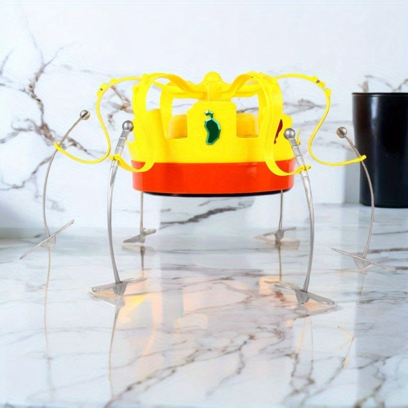 Crown Shape Rotating Food Hat Eat the Spinning Snacks Before the Music Stops for Children Play Cartoon Hat