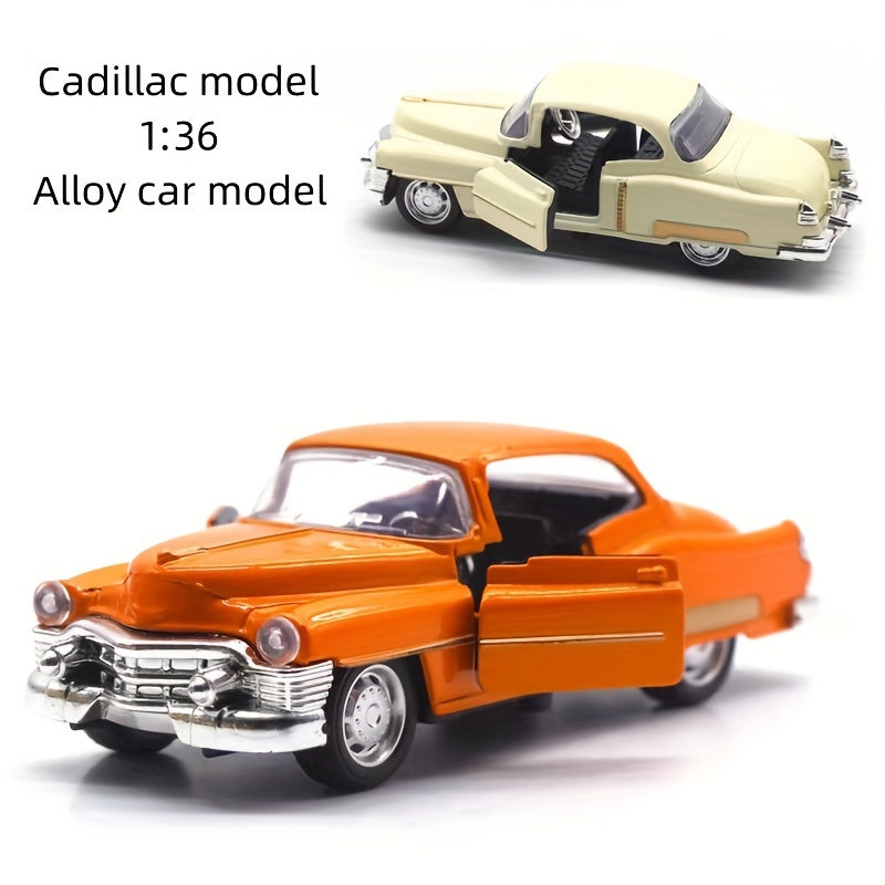 Retro Classic Car Alloy Car Model, Car Model Toy Can Open The Door Halloween Christmas Gift