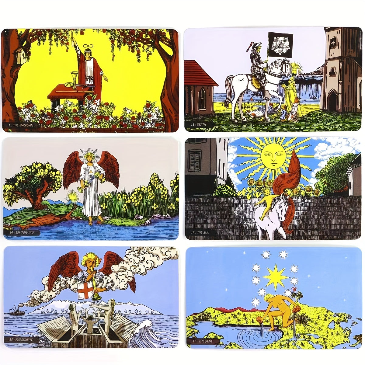 Premium Paper Full-View Knight Edition RWS Panorama Tarot Cards - Game & Accessory