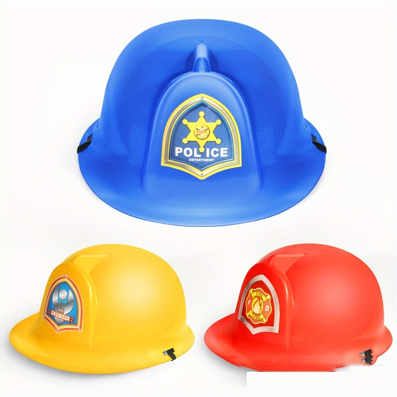 1pc Halloween Role-playing Fire Hats Police Hats Engineering Hats Role-playing Toy Hats Educational Toys Gift Birthday Toys Gift Decorative Hat Easter Gift Garland