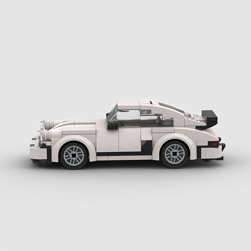 196pcs sports car building blocks, boys' toys, white racing car building blocks, decorative toys, collectible car models, Easter, Children's Day and birthday gifts for children aged 6 and above.