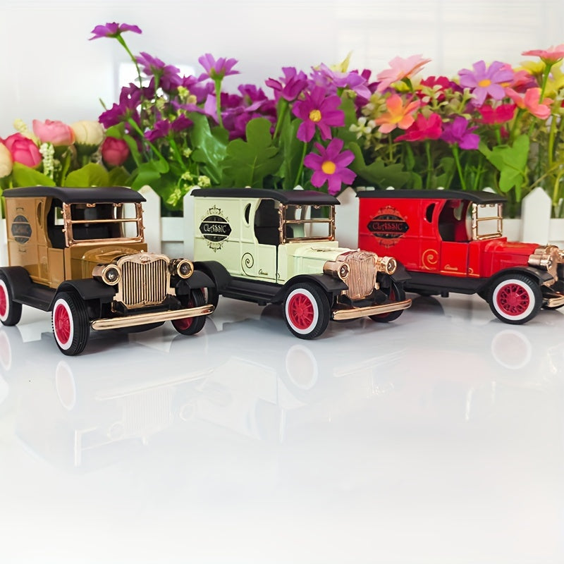 Retro Era 1:32 Alloy T-shaped Vintage Old Car Model Toy - Reversing Nostalgic Toy Car - Birthday, Christmas, Holiday Gift