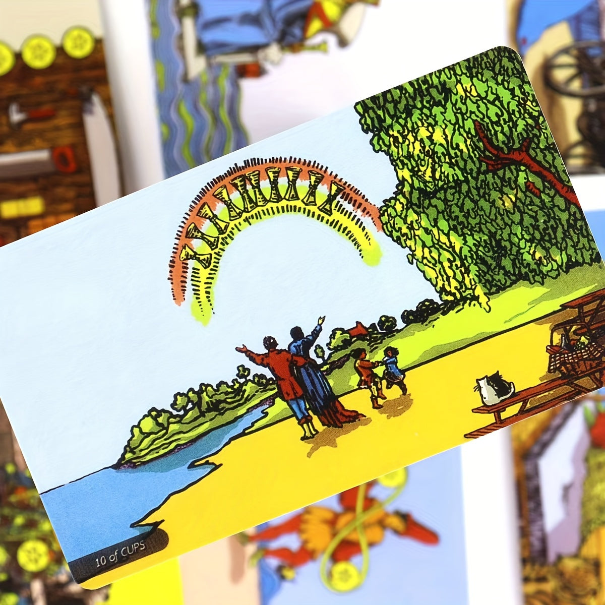Premium Paper Full-View Knight Edition RWS Panorama Tarot Cards - Game & Accessory