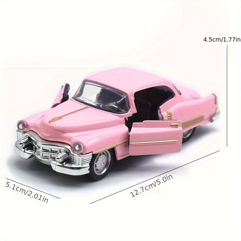 Retro Classic Car Alloy Car Model, Car Model Toy Can Open The Door Halloween Christmas Gift