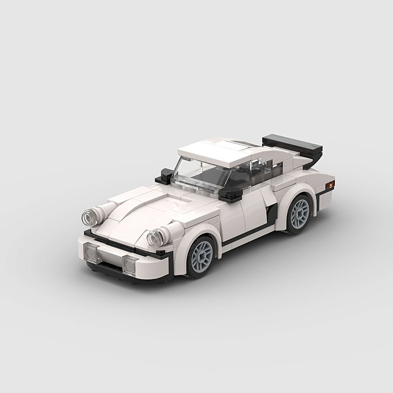 196pcs sports car building blocks, boys' toys, white racing car building blocks, decorative toys, collectible car models, Easter, Children's Day and birthday gifts for children aged 6 and above.