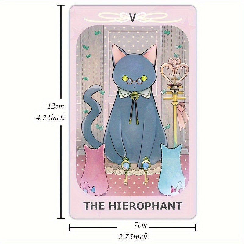 DREAMING CAT TAROT, 78 Card Standard Size Fortune Telling Card Party Game, Fortune Telling Board Game Halloween, Thanksgiving, Christmas Gift