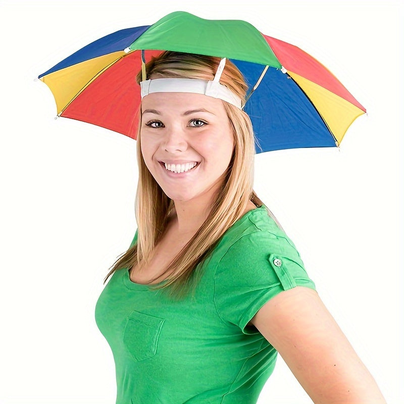 Rainbow-colored Beach Party Hat - 52cm, Hands-free, Fun And Colorful Halloween Christmas Gift