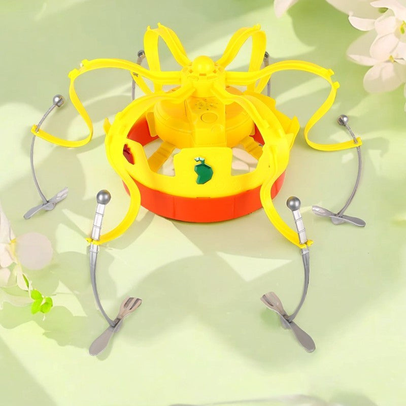 Crown Shape Rotating Food Hat Eat the Spinning Snacks Before the Music Stops for Children Play Cartoon Hat