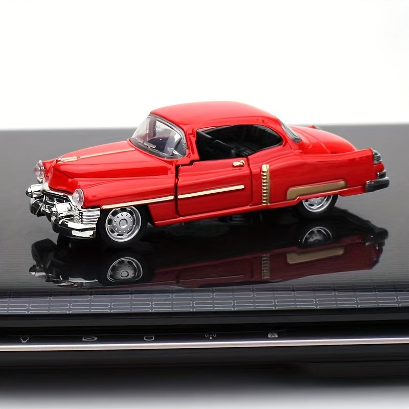 Retro Classic Car Alloy Car Model, Car Model Toy Can Open The Door Halloween Christmas Gift