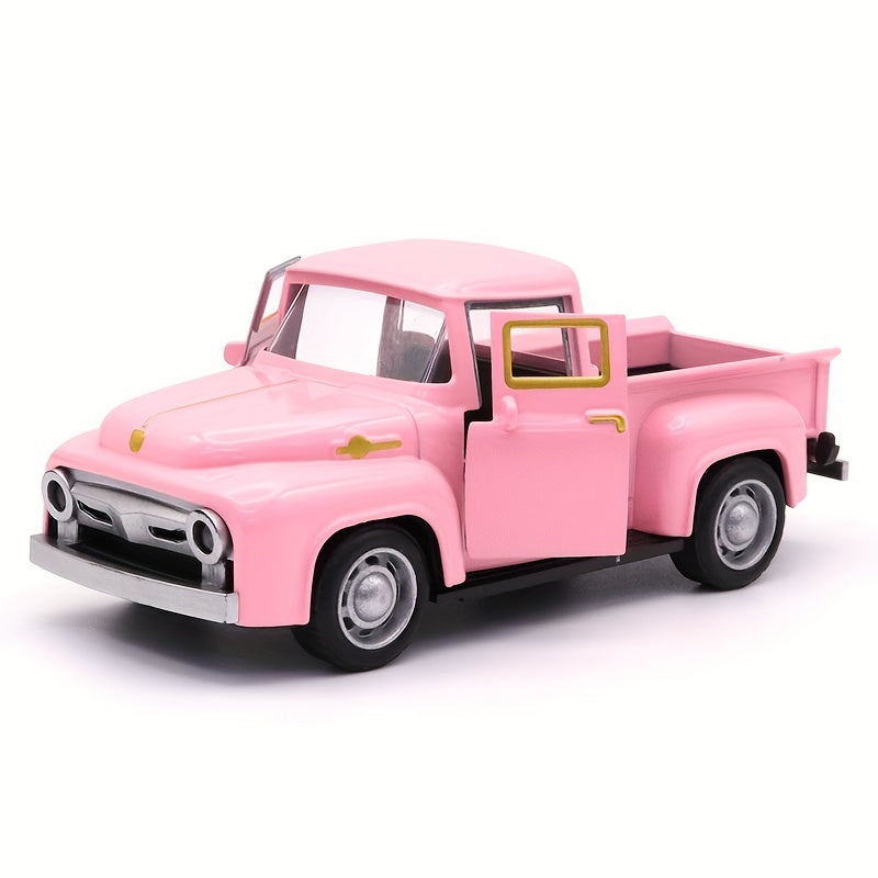 Simulation 1:32 Alloy Vintage Pickup Truck Model Children's Toys Automobile Pendulum Parts Huili Car Model Boy Toys Christmas, Halloween Gift for winter