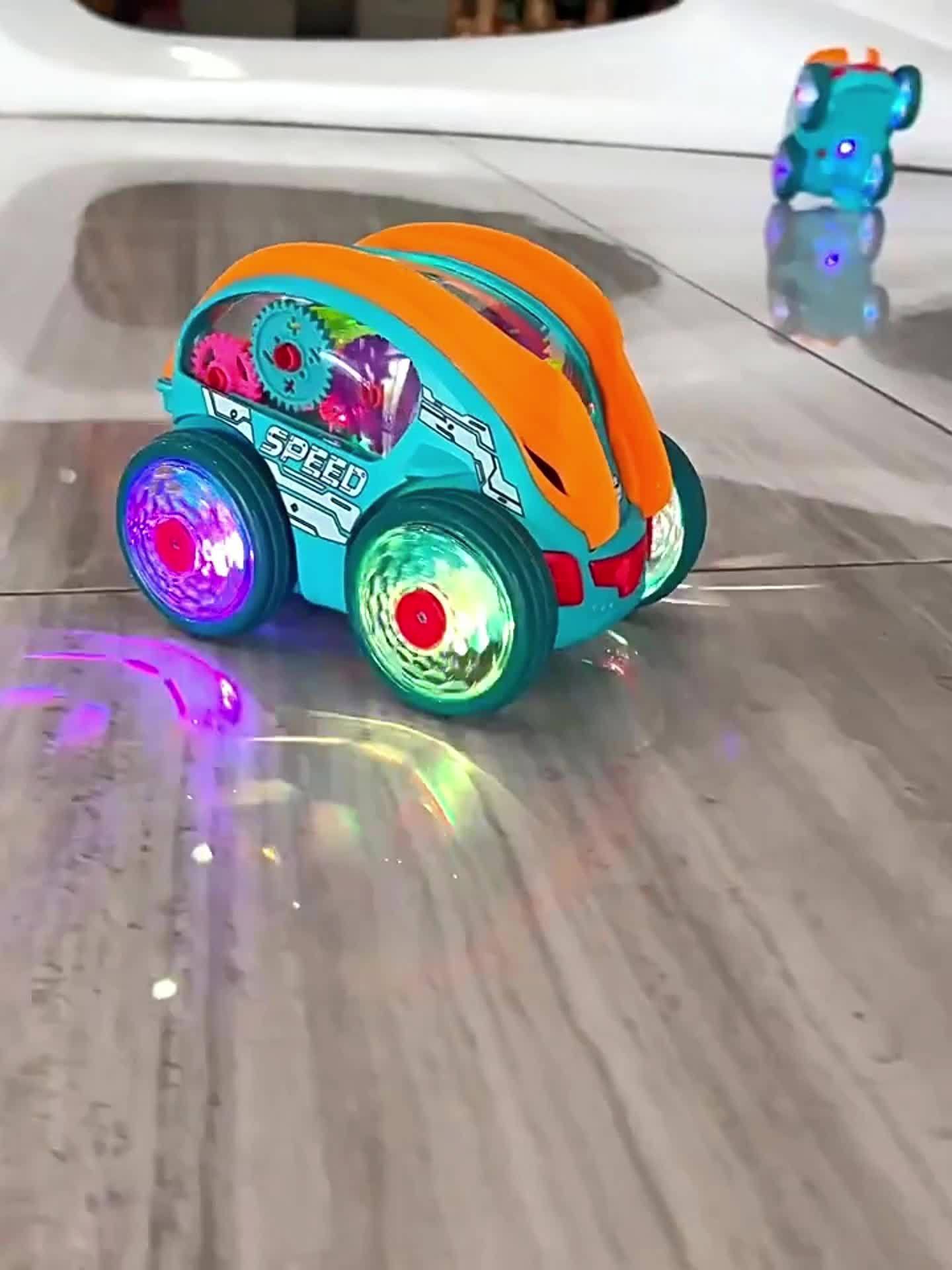 An Automatic Dump Truck Toy with Colorful Lights And Music, It Rolls Over by Itself And Is a Lot of Fun. It'S a Great Gift for Birthdays, Holidays, Christmas, Thanksgiving, Halloween, And Parties.