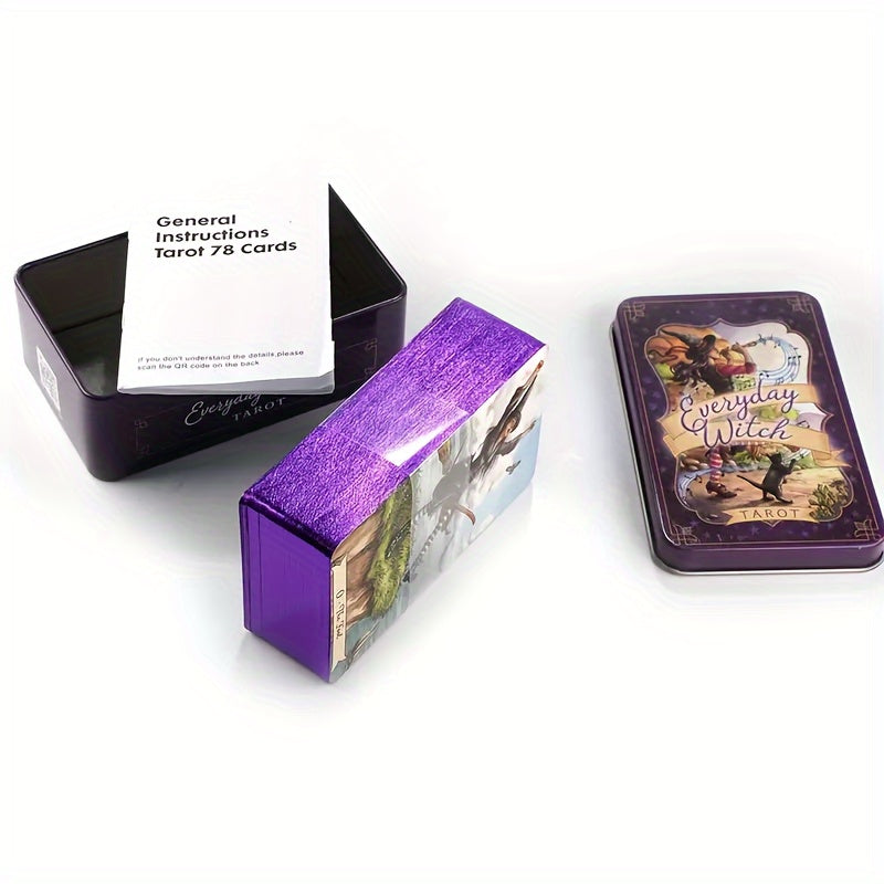 For Ages 14 and Up, Gilded Edges Everyday Witch Tarot Deck: Standard Role-Playing Game