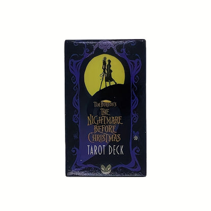 Disney Christmas Horror Night Skull Jack & Sally Tarot Card Party Gift Card for Valentine'S Day, New Year, and Birthday Party Events, Beginner Divination Tarot Card Game Card Set Party Gifts