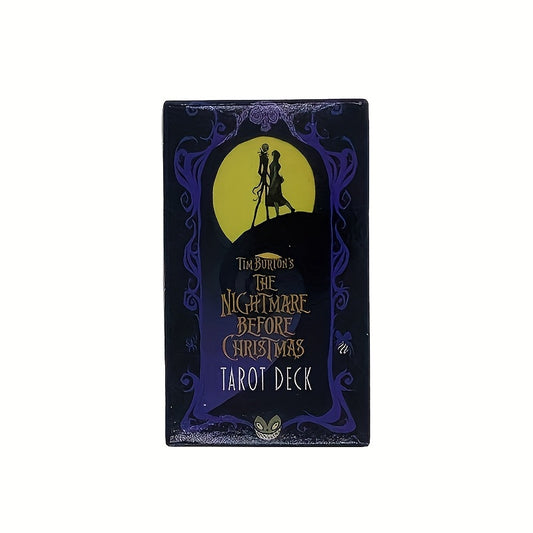 Disney Christmas Horror Night Skull Jack & Sally Tarot Card Party Gift Card for Valentine'S Day, New Year, and Birthday Party Events, Beginner Divination Tarot Card Game Card Set Party Gifts