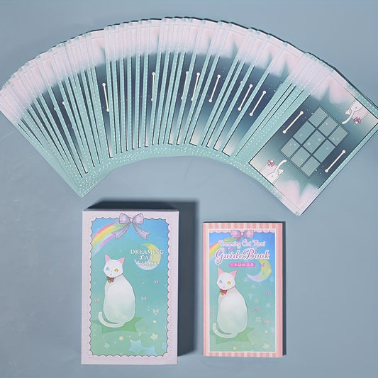 DREAMING CAT TAROT, 78 Card Standard Size Fortune Telling Card Party Game, Fortune Telling Board Game Halloween, Thanksgiving, Christmas Gift
