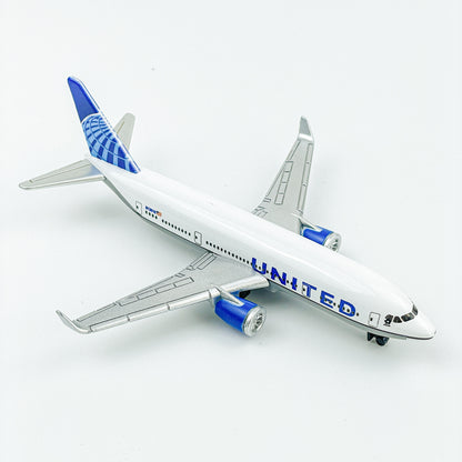 Ages 3-12 United Airlines Diecast Airplane Model - Weather Resistant Metal Collectible Push-Play Toy Gift & Decor