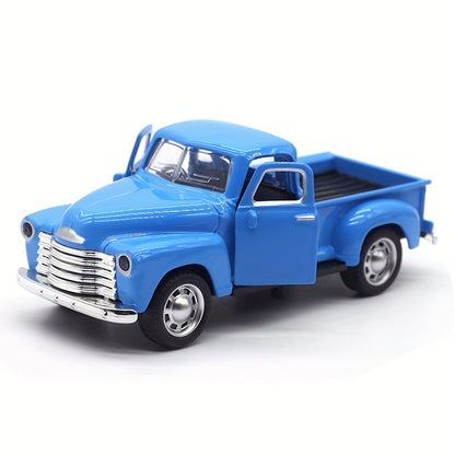 Simulation 1:32 Alloy Vintage Pickup Truck Model Children's Toys Automobile Pendulum Parts Huili Car Model Boy Toys Christmas, Halloween Gift for winter