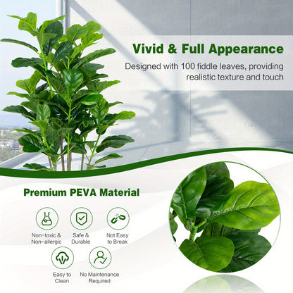 Ensemble de 2 arbres artificiels Lifezeal de 51 pouces pour l'int¨¦rieur et l'ext¨¦rieur