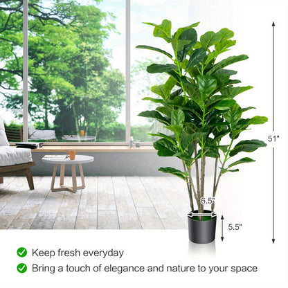 Ensemble de 2 arbres artificiels Lifezeal de 51 pouces pour l'int¨¦rieur et l'ext¨¦rieur