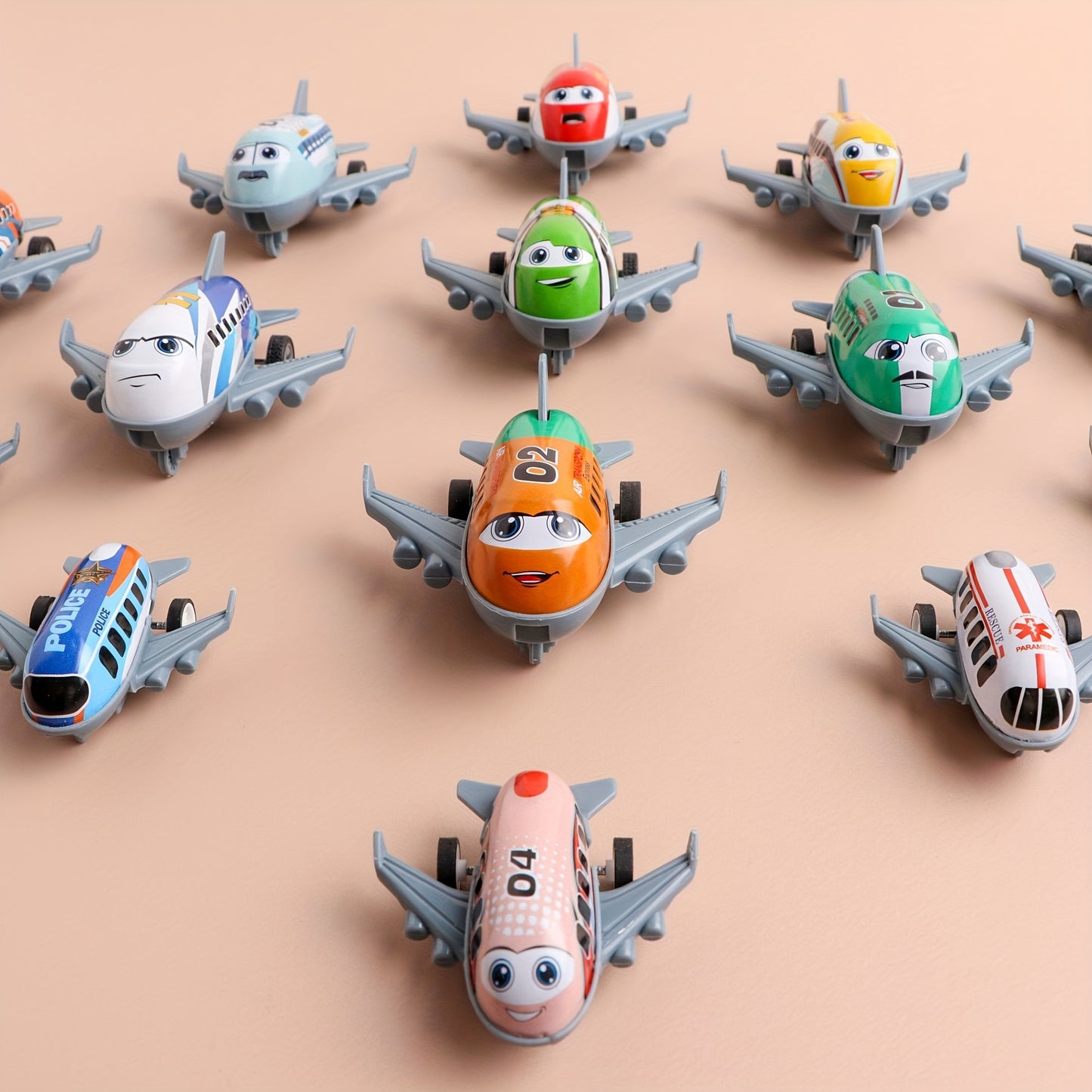 10 Pack of Mini Metal Airplane Toys with Inertia Power and Alloy Structure - Perfect for Party Favors and Gifts