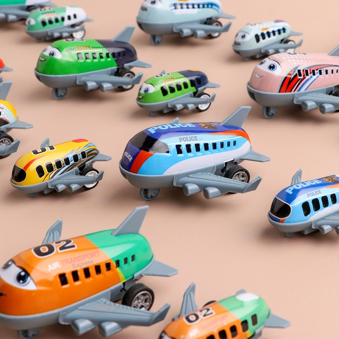 10 Pack of Mini Metal Airplane Toys with Inertia Power and Alloy Structure - Perfect for Party Favors and Gifts