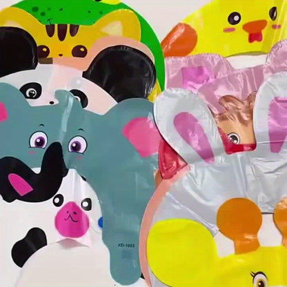 50pcs 10 Styles Zoo Animal Inflatable Headbands Wildlife Safari Balloon Hair Hoop Animals Balloons Hat for Jungle Theme Birthday Party Favors, Assorted Style, Easter Room Decor