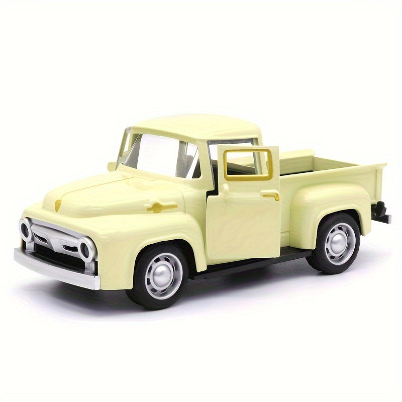 Simulation 1:32 Alloy Vintage Pickup Truck Model Children's Toys Automobile Pendulum Parts Huili Car Model Boy Toys Christmas, Halloween Gift for winter